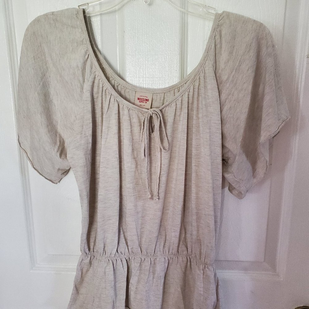 Cream ruffle sleeve top